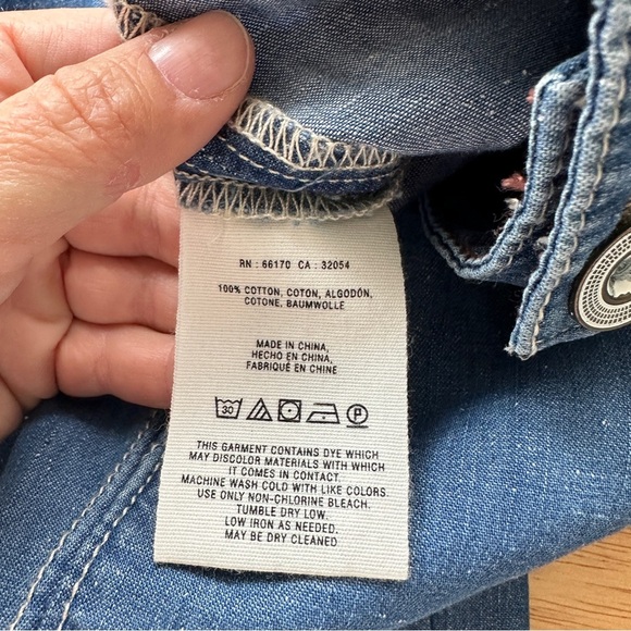 Pilcro and the Letterpress Pilcro Wide Leg Chambray Jeans, NWOT Size 6 - Picture 7 of 10